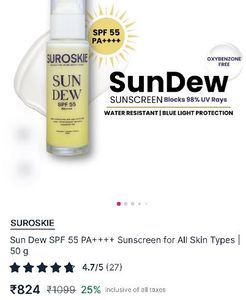 Suroskie Sun Dew SPF 55 Sunscreen
