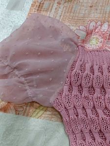 (Combo 2) Pink Cute Knit Top, Backside -4th Pictur
