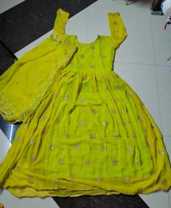 Beautiful Green Anarkali Kurta Set