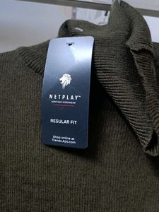 Olive Green Turtleneck Sweater