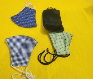 Cute Gingham &amp; Polka Dot Face Mask Set