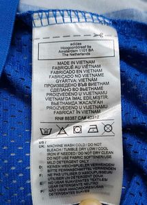 Adidas Blue &amp; White Striped Sleeveless Top