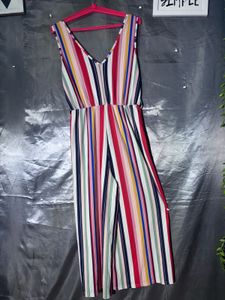 New lookColorful Striped Wide Leg Jumpsuit
