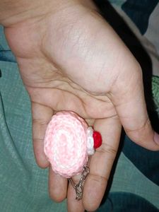 3Cute Crocheted Roll Keychain Set