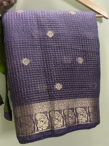 Elegant Purple & Gold Saree