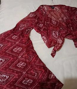 Maroon Ethnic Dupatta