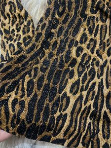 RARE Y2K Vintage Animal Print Mock Neck Top
