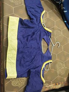 Elegant Blue Net Blouse