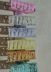 Set of 6 Pastel Claw Clips