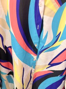 Vero Moda Vibrant Abstract Print Button-Up Shirt
