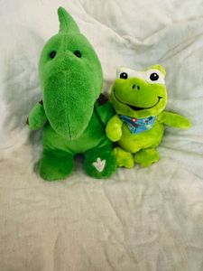 Cute Frog and Dinosaur Plush Toys