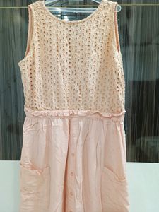 Peach Sleeveless Dress