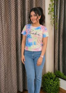 "Babe" T-Shirt 🌈 Pastel Tie Dye Babe Pri