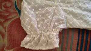 Price reduced White Floral embroidery Crop Top