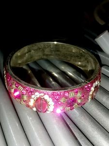 Sparkling Pink Gemstone Bangle