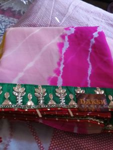 Multicolored Georgette Rajasthani Saree