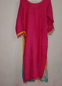 plazo flared silk cotton  kurta