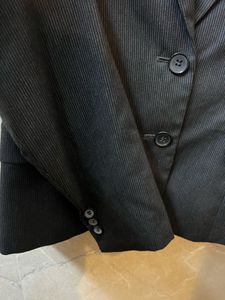 Allen Solly Women's Black Striped Blazer