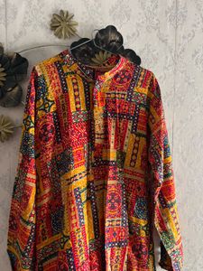 Navratri Vibrant Patchwork Print Kurta