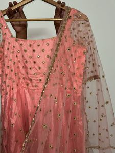 Elegant Pink Embellished Gown