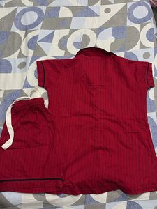 Red Striped Pajama Set