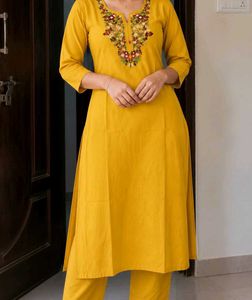 Yellow Kurti With Dupatta