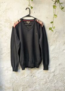 Burberry V-Neck Knit Sweater