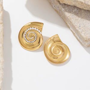 Pearly Shell 18K Gold Plated Anti Tarnish Earrings