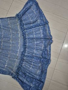 Blue Lace Maxi Dress