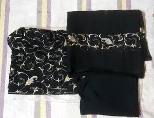 Black Heavy Embroidered Kurta Set