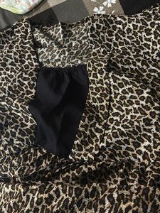 Leopard Print Mini Dress with Belt