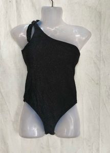 16216. Sparkly Black One-Piece Swimsuit