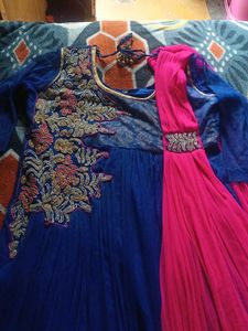 Blue Colour Midi Gown