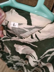 Green Floral Print Palazzo Pants