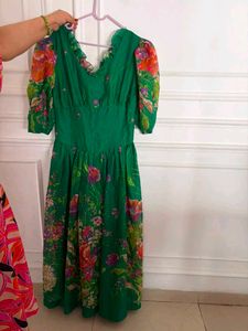 Vibrant Floral Print Maxi Dress