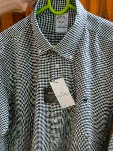 NEW Brooks Brother PIN CHECKS Button-Down Shirt