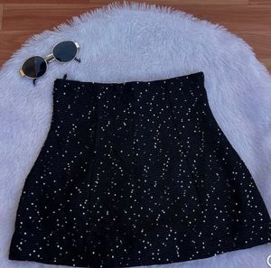 Sparkly Black Mini Skirt