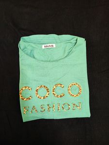 Teal Color Flared Sleeves Top