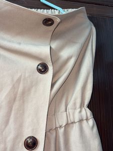 Beige Off Shoulder Dress