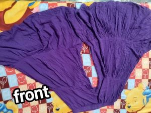 Brinjal colour kurta set