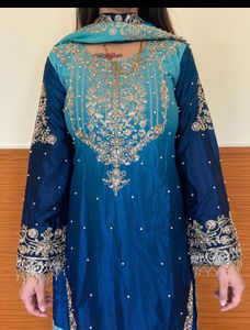 Stunning Blue Ombre Kurta Set
