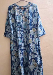 Beautiful Blue Floral Kurta