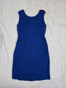 Vibrant Blue Sleeveless Sheath Dress bust 34