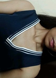 Chic Navy Blue Fit &amp; Flare Dress