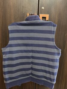 Men's Striped Zip-Up Vest