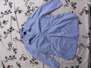 H&M light Blue Collared Tunic Shirt