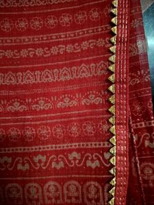 Elegant Red Printed Saree