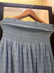 Light Blue Smocked Spaghetti Strap Top