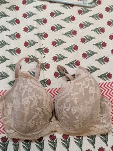Elegant Beige Lace Bra