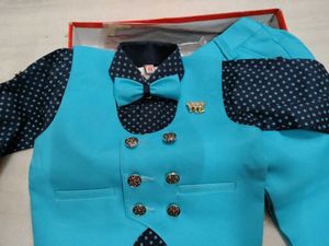 Boys' Blue Ethnic Suit Set